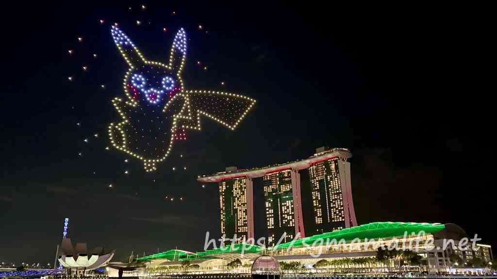 Pikachu Weekend in Singapore ピカチュウダンスショーポケモンドローンショー