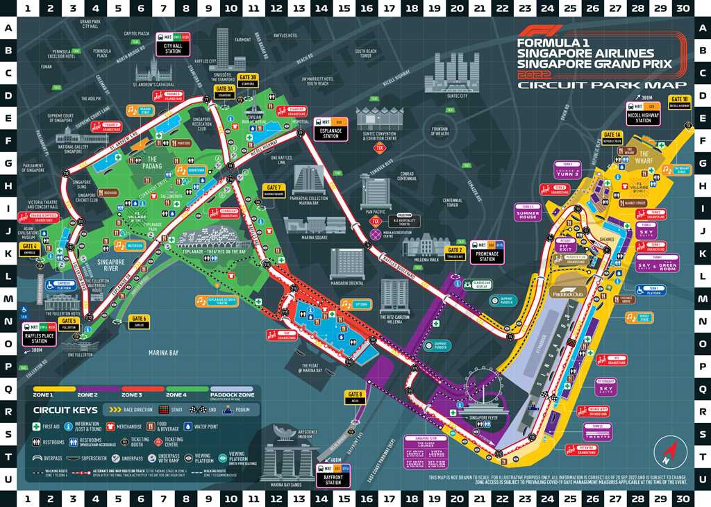 Formula 1 Singapore Grand Prix 2022 course map コース