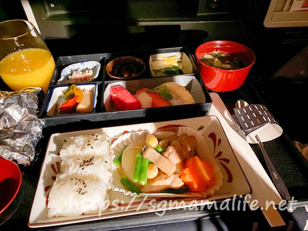 和朝食 【JAL国際線ビジネスクラス】機内食レポ シンガポール⇔羽田